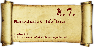 Marschalek Tóbia névjegykártya